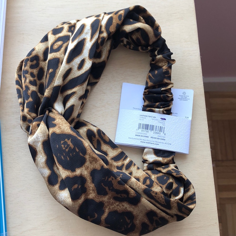 Leopard twist hair wrap